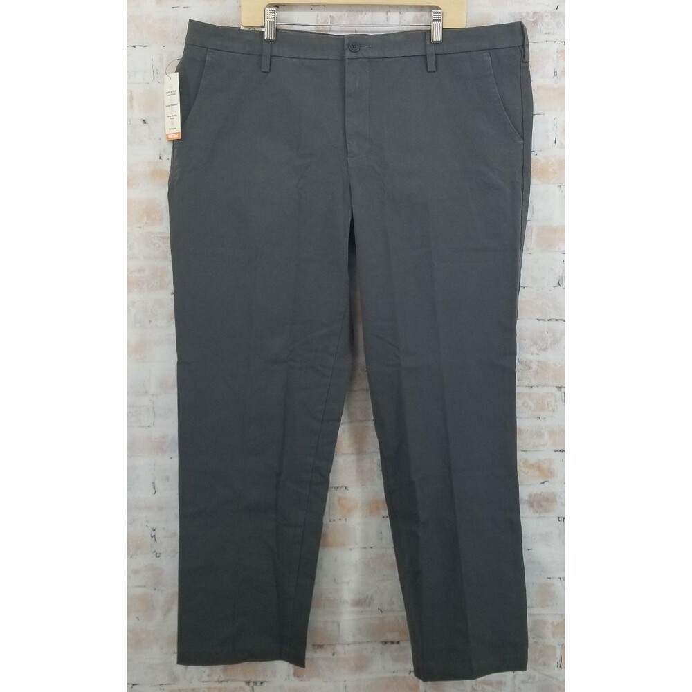 NWT Dockers Workday Khaki Smart 360 Flex Dress Pants Storm Grey 40W x 32L